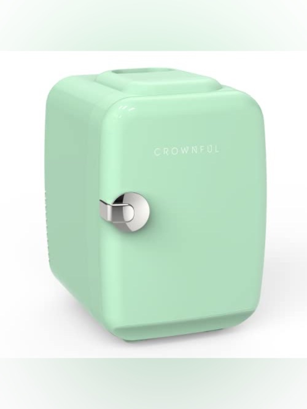 NEW CROWNFUL Mini Fridge 4 Liter/6 Can Portable Cooler Refrigerator AC/DC Green